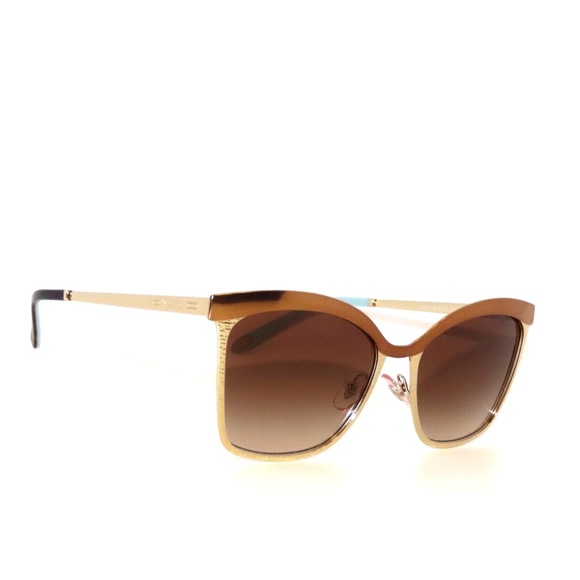 Tiffany & Co TF3060 61283B Pale Gold Brown Gradient Sunglasses 3060 main image 5